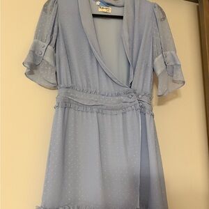 For Love and Lemons Blue Dot Wrap Dress - Worn Once